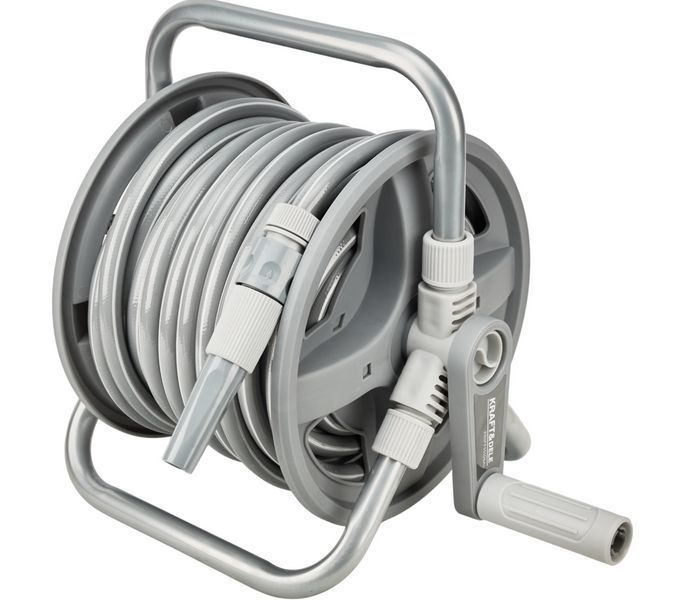 Котушка для шланга Kraft&Dele KD2079 20 м + 2 м &mdash; садова, зі шлангом, для поливу та двору KD2079 фото