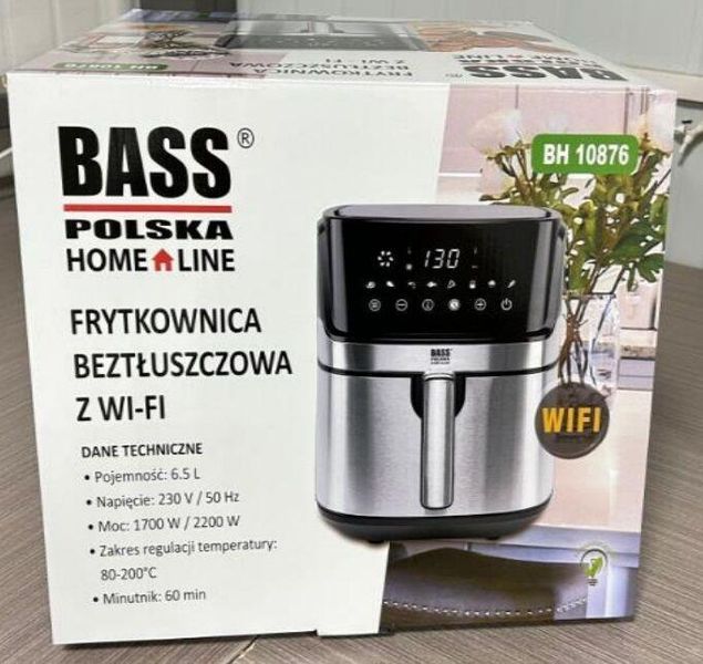 Розумна аерофритюрниця (мультипіч) з Wi-Fi та сенсорною панеллю 6,5 л Bass Polska BH 10876 BH10876 фото