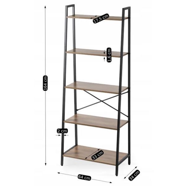 Стелаж для дому/офісу MEBEL ELITE білий з чорним ME.GIA/B/CZ/REG фото