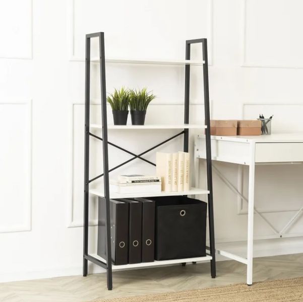 Стелаж для дому/офісу MEBEL ELITE білий з чорним ME.GIA/B/CZ/REG фото