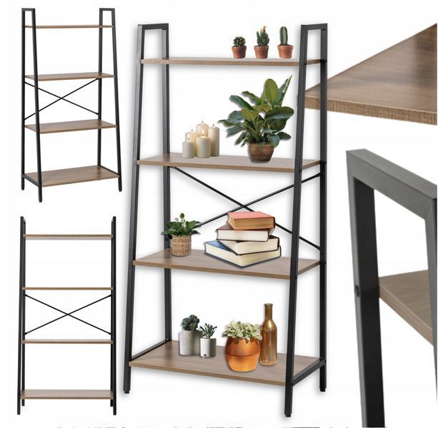 Стелаж для дому/офісу MEBEL ELITE білий з чорним ME.GIA/B/CZ/REG фото