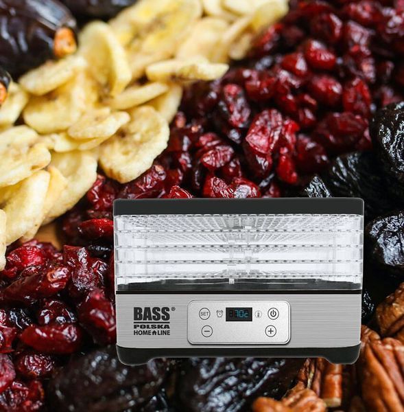Сушарка для овочів та фруктів 300 Вт, з регульованими лотками Bass Polska BH 10603 10603 фото