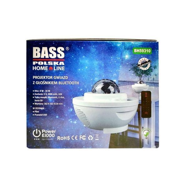 Зоряний LED-проектор з Bluetooth і динаміком Bass Polska BH59310 BH59310 фото