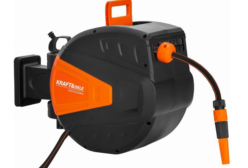 Шланг садовий на автоматичній котушці Kraft&Dele KD2154 25+2 м 1/2" &mdash; для поливу та миття авто KD2154 фото