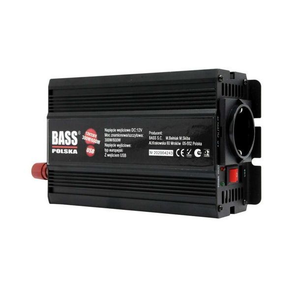 Перетворювач напруги Bass Poland 5009 12 В &rarr; 220 В, 600 Вт, повністю синусоїдальний 5009 фото