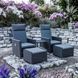 Комплект, набір садових меблів Garden Line ZUM6430 LYON столик , два крісла з підніжками в кольорі антрацит ZUM6430 фото 5