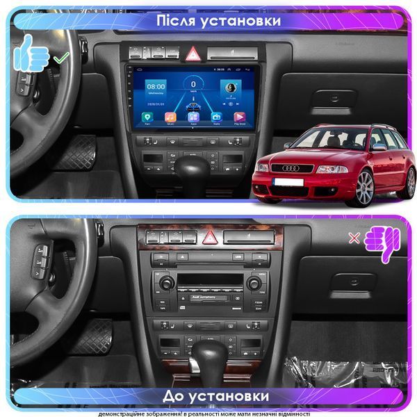 Штатная магнитола Lesko для Audi RS 6 I (C5) 2002-2006 экран 9" 2/32Gb 4G Wi-Fi GPS Top 9952-46847 фото
