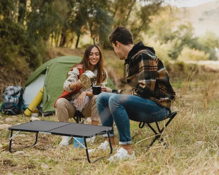 Складаний туристичний стіл 60x40x26,5 см GardenLine OXE3248 для пікніка, риболовлі, дачі, саду OXE3248 фото