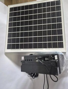Автономний сонячний комплект для електропастуха 12V MF1420 (панель 20W, АКБ 12Ah, 3 LED лампи, 3&times;USB) MF1420 фото