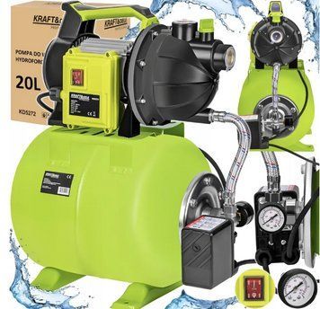 Гідрофорна насосна станція 20 л 1200 Вт 3400 л/год Kraft&Dele KD5272 для колодязя та системи водопостачання KD5272 фото
