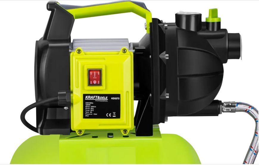 Гідрофорна насосна станція 20 л 1200 Вт 3400 л/год Kraft&Dele KD5272 для колодязя та системи водопостачання KD5272 фото