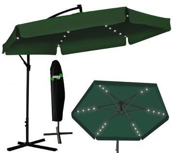 Садова парасоля з LED підсвіткою та чохлом 300 см GardenLine GAO1510 зелена GAO1510 фото